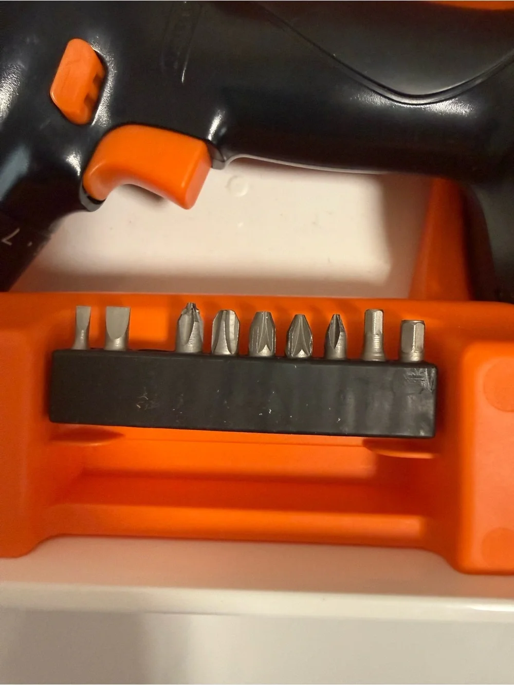 IKEA Orange and Black Screw Bit Set with Compact Holder